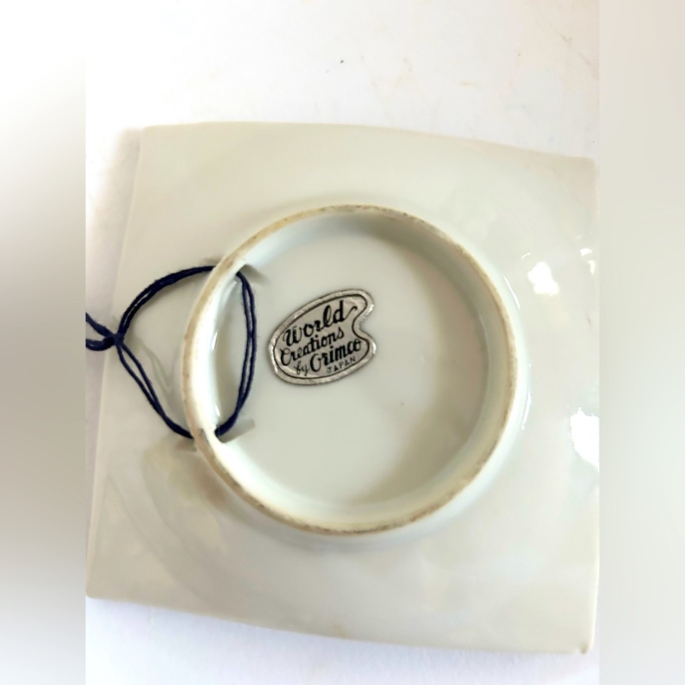 Vintage Made in Japan World Creations Orimco Miniature Schnauzer Gold trim plate - Picture 2 of 4